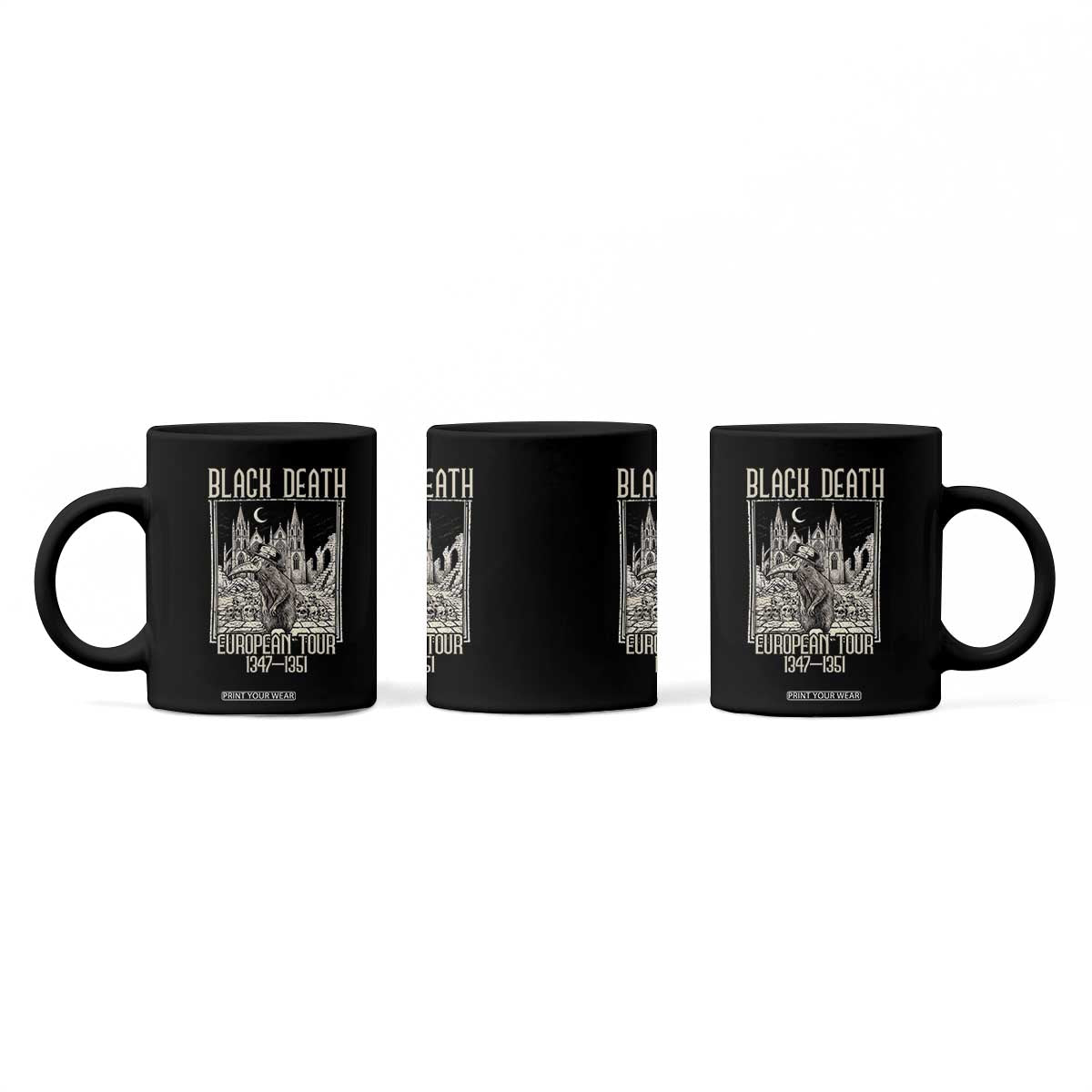 Black Death European Tour Plague Rat Coffee Mug Medieval History Gift