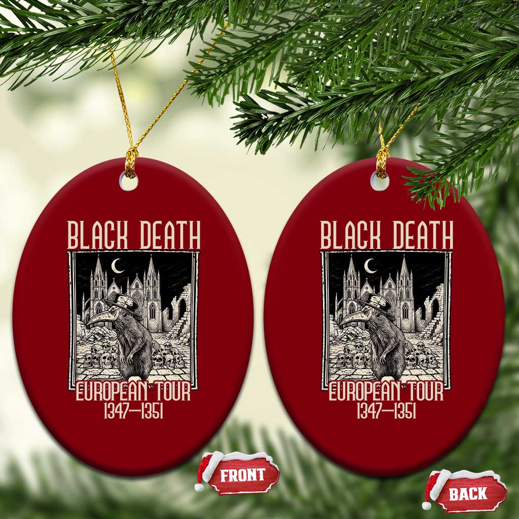 Black Death European Tour Plague Rat Ceramic Ornament Medieval History Gift
