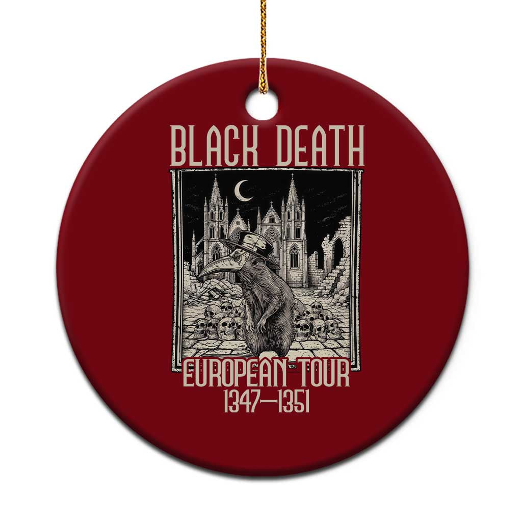 Black Death European Tour Plague Rat Ceramic Ornament Medieval History Gift