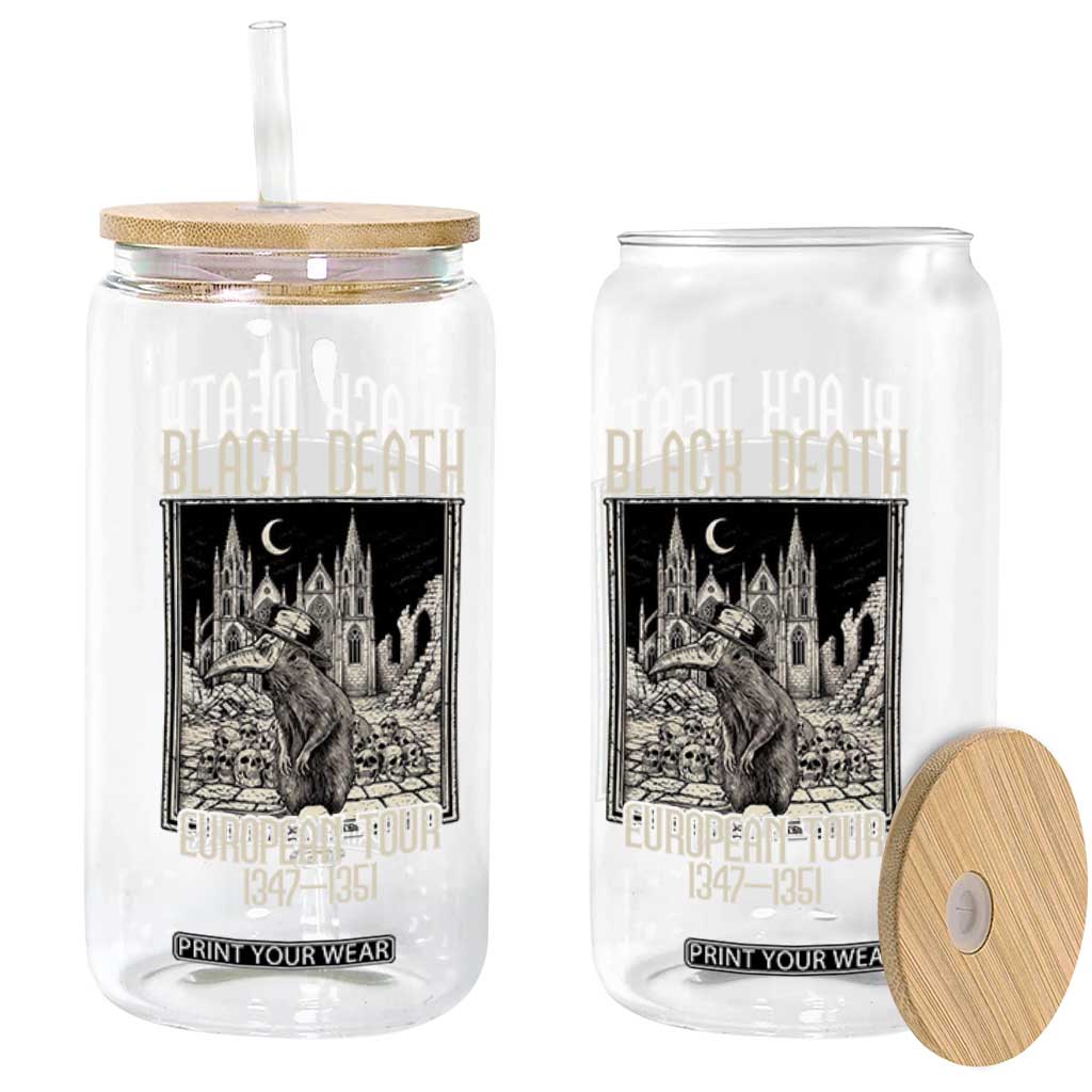 Black Death European Tour Plague Rat Glass Can Medieval History Gift