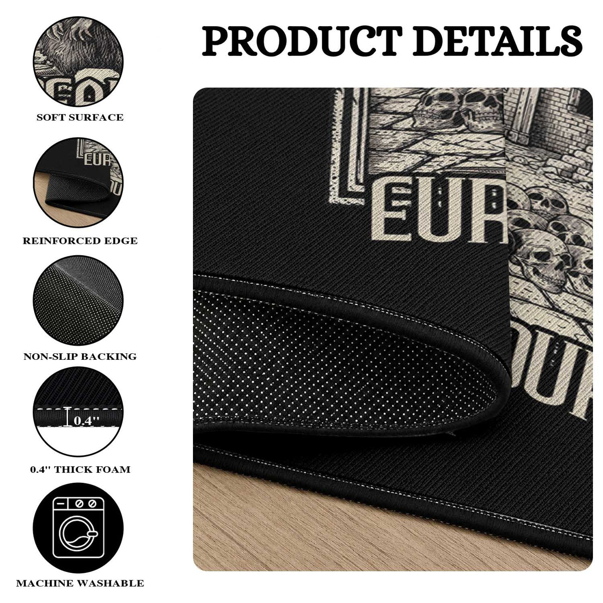 Black Death European Tour Plague Rat Round Rug Medieval History Gift