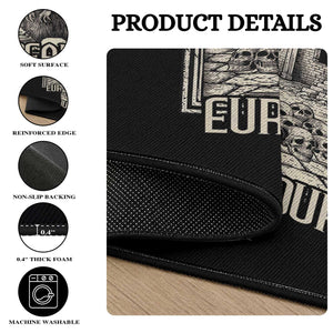 Black Death European Tour Plague Rat Round Rug Medieval History Gift
