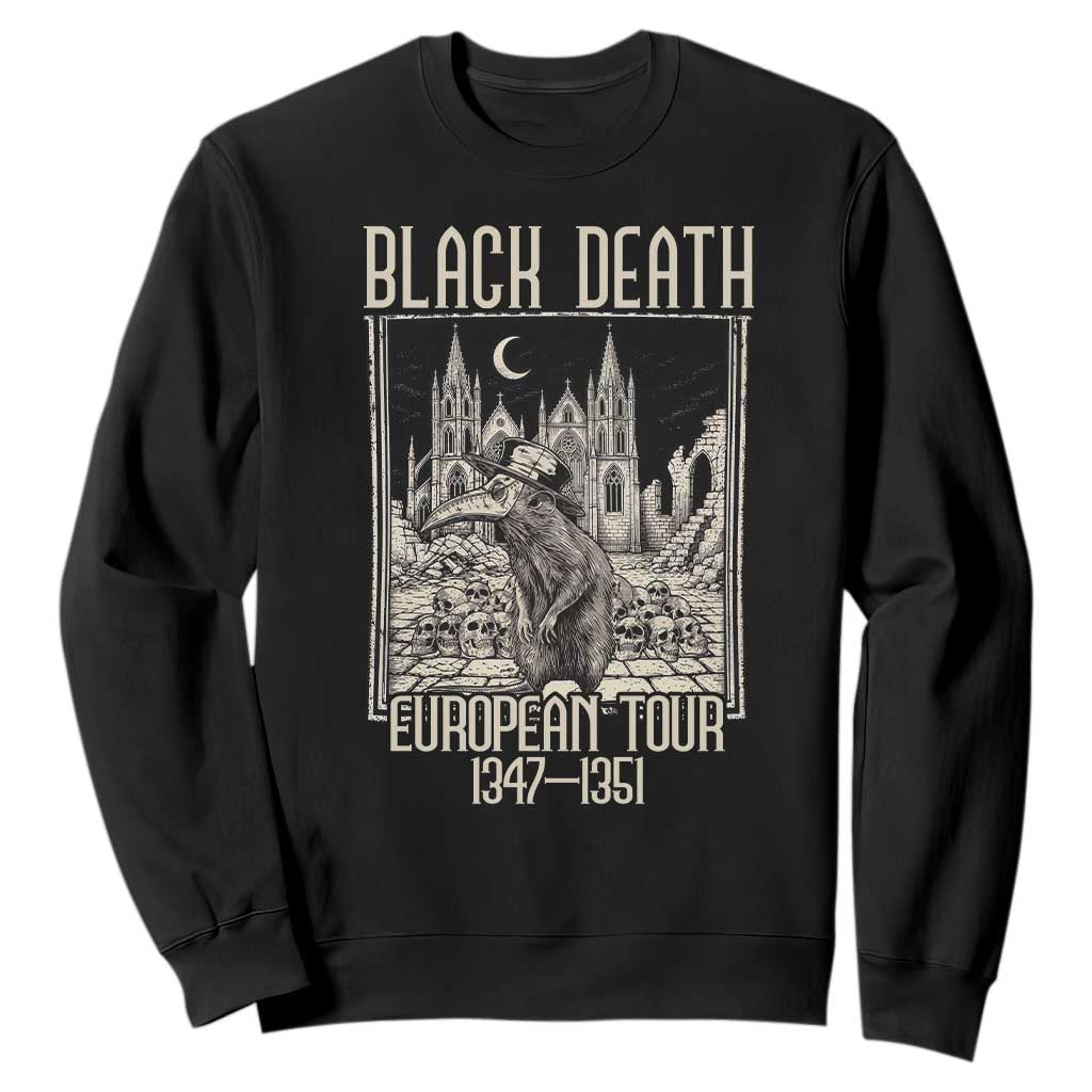 Black Death European Tour Plague Rat Sweatshirt Medieval History Gift