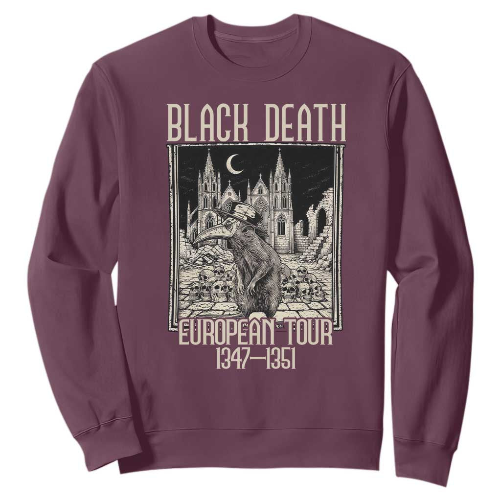 Black Death European Tour Plague Rat Sweatshirt Medieval History Gift