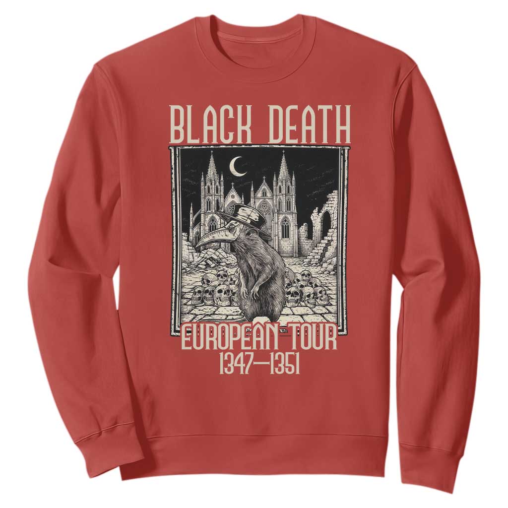 Black Death European Tour Plague Rat Sweatshirt Medieval History Gift