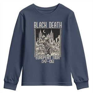 Black Death European Tour Plague Rat Youth Sweatshirt Medieval History Gift