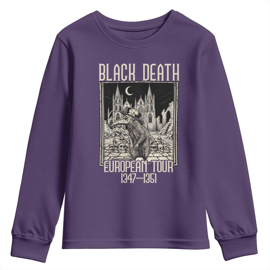 Black Death European Tour Plague Rat Youth Sweatshirt Medieval History Gift