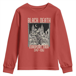 Black Death European Tour Plague Rat Youth Sweatshirt Medieval History Gift
