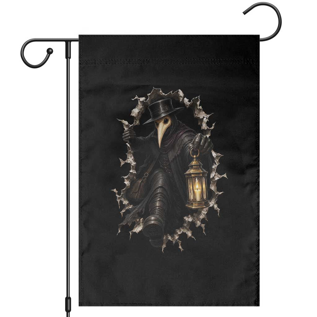 Gothic Plague Doctor Horror Garden Flag Spooky Medieval Dark Folklore
