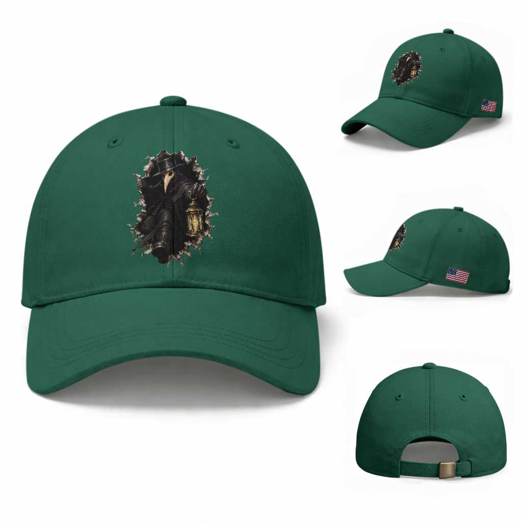 Gothic Plague Doctor Horror Baseball Cap Spooky Medieval Dark Folklore