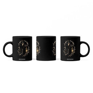 Gothic Plague Doctor Horror Coffee Mug Spooky Medieval Dark Folklore
