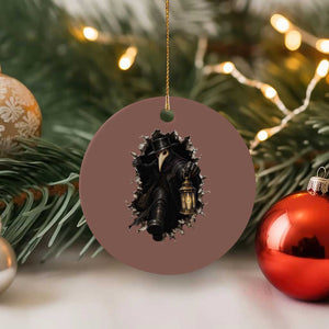 Gothic Plague Doctor Horror Ceramic Ornament Spooky Medieval Dark Folklore
