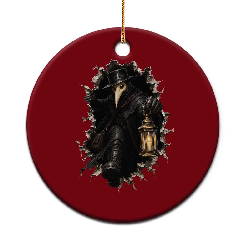 Gothic Plague Doctor Horror Ceramic Ornament Spooky Medieval Dark Folklore
