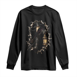 Gothic Plague Doctor Horror Long Sleeve Shirt Spooky Medieval Dark Folklore