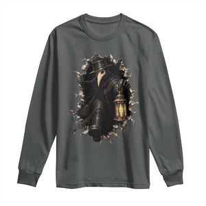Gothic Plague Doctor Horror Long Sleeve Shirt Spooky Medieval Dark Folklore