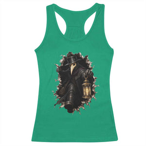 Gothic Plague Doctor Horror Racerback Tank Top Spooky Medieval Dark Folklore
