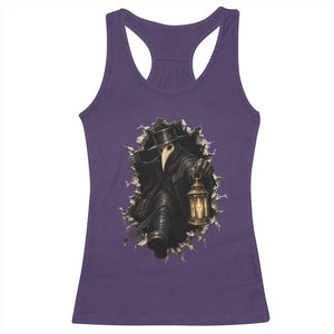 Gothic Plague Doctor Horror Racerback Tank Top Spooky Medieval Dark Folklore