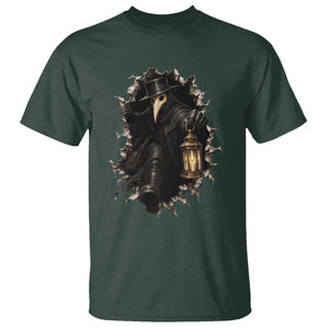 Gothic Plague Doctor Horror T Shirt Spooky Medieval Dark Folklore
