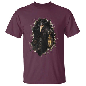 Gothic Plague Doctor Horror T Shirt Spooky Medieval Dark Folklore