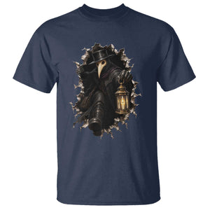 Gothic Plague Doctor Horror T Shirt Spooky Medieval Dark Folklore