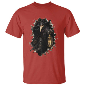Gothic Plague Doctor Horror T Shirt Spooky Medieval Dark Folklore