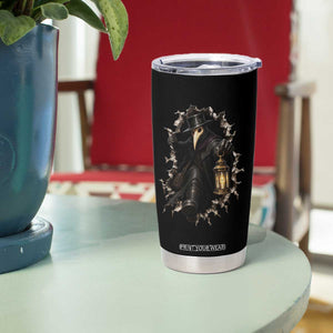 Gothic Plague Doctor Horror Tumbler Cup Spooky Medieval Dark Folklore
