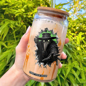 Halloween Plague Doctor Glass Can Gothic Medieval History Gift