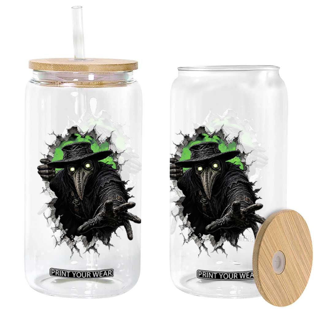 Halloween Plague Doctor Glass Can Gothic Medieval History Gift