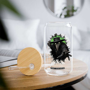 Halloween Plague Doctor Glass Can Gothic Medieval History Gift