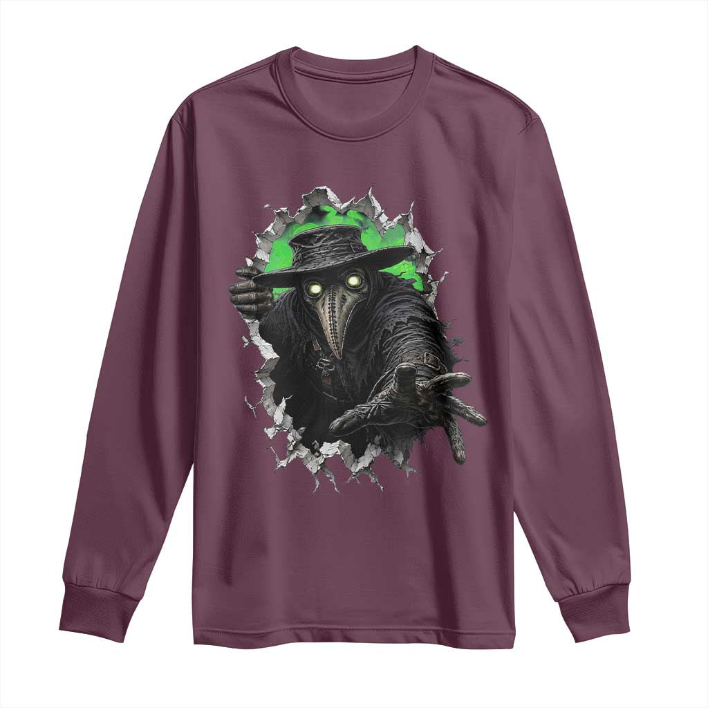 Halloween Plague Doctor Long Sleeve Shirt Gothic Medieval History Gift