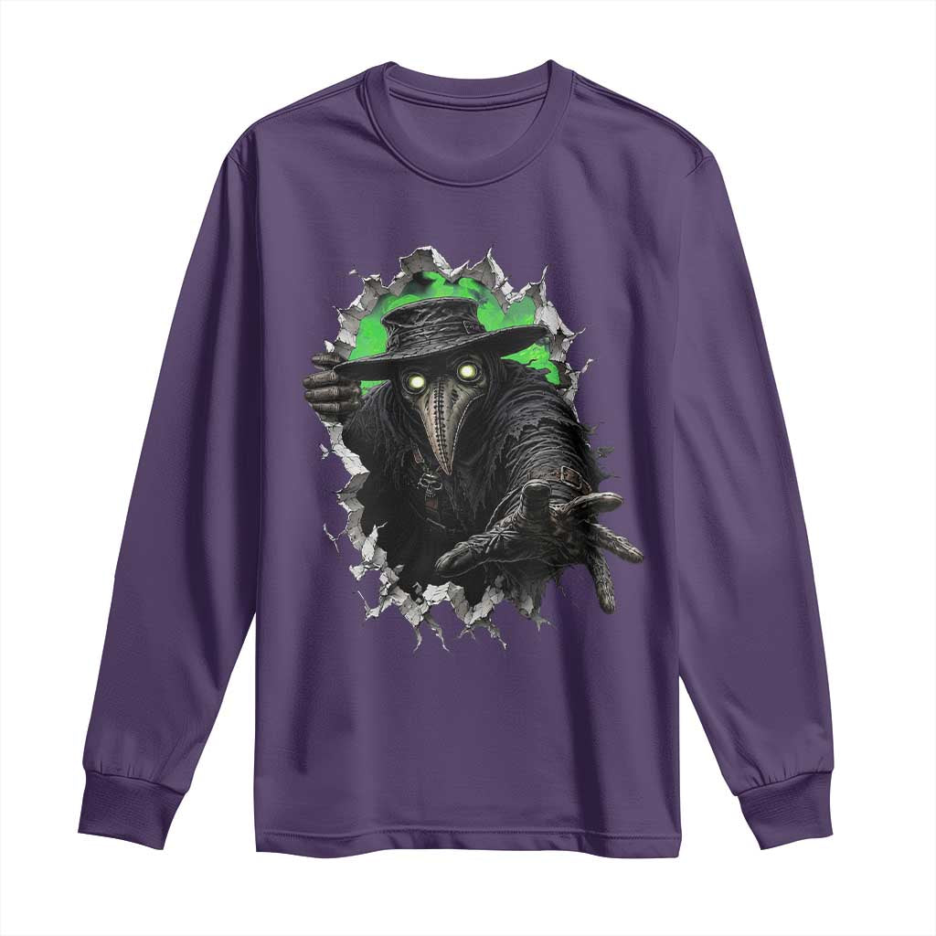 Halloween Plague Doctor Long Sleeve Shirt Gothic Medieval History Gift