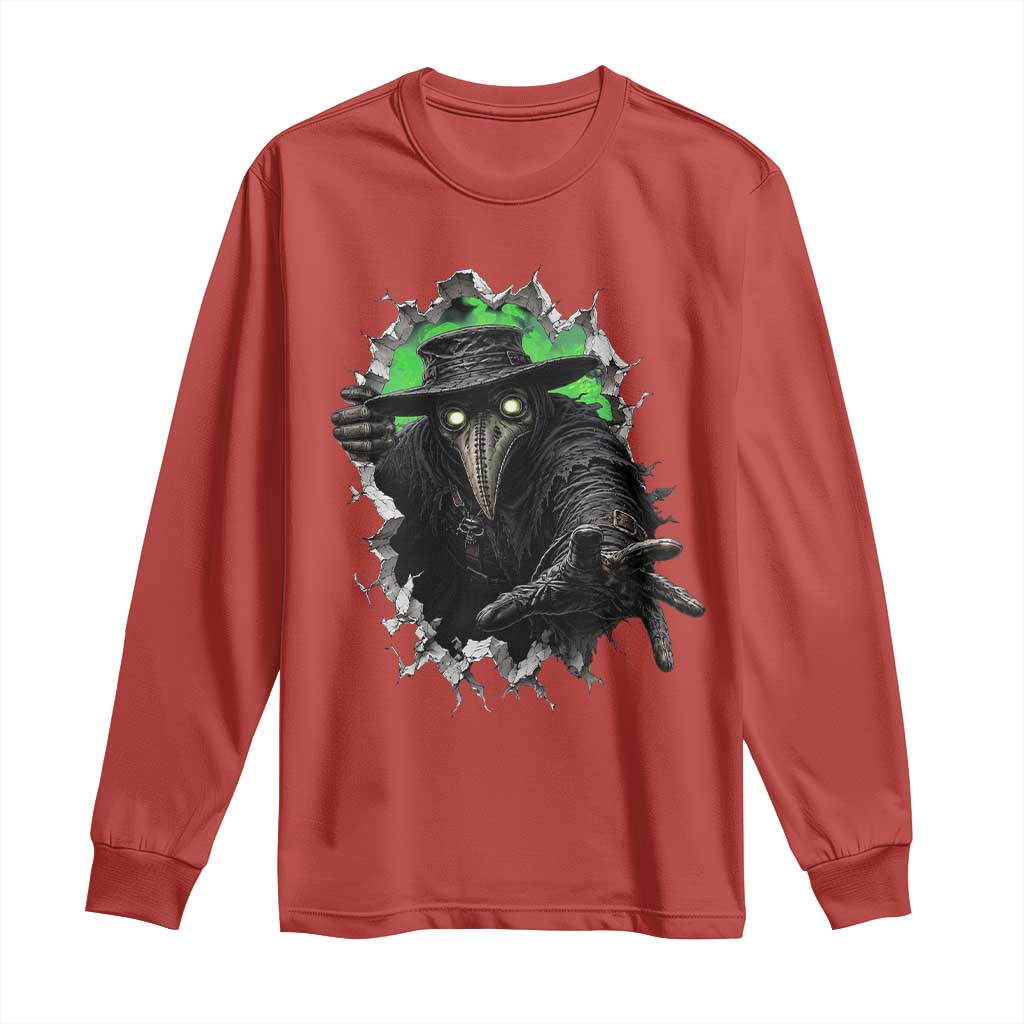 Halloween Plague Doctor Long Sleeve Shirt Gothic Medieval History Gift
