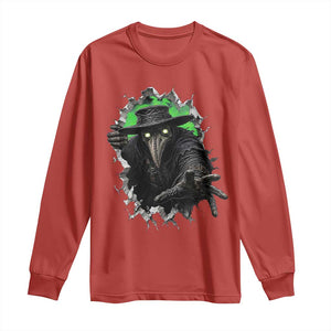 Halloween Plague Doctor Long Sleeve Shirt Gothic Medieval History Gift