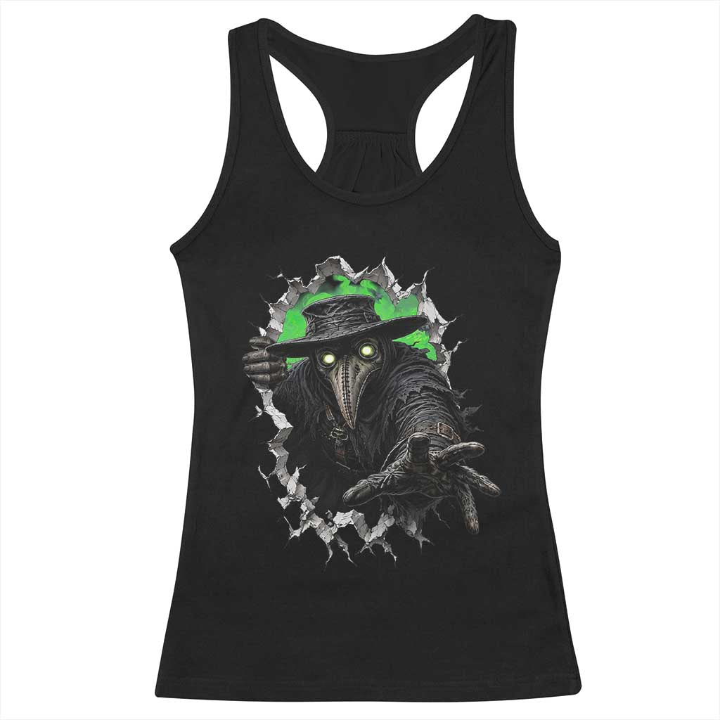 Halloween Plague Doctor Racerback Tank Top Gothic Medieval History Gift