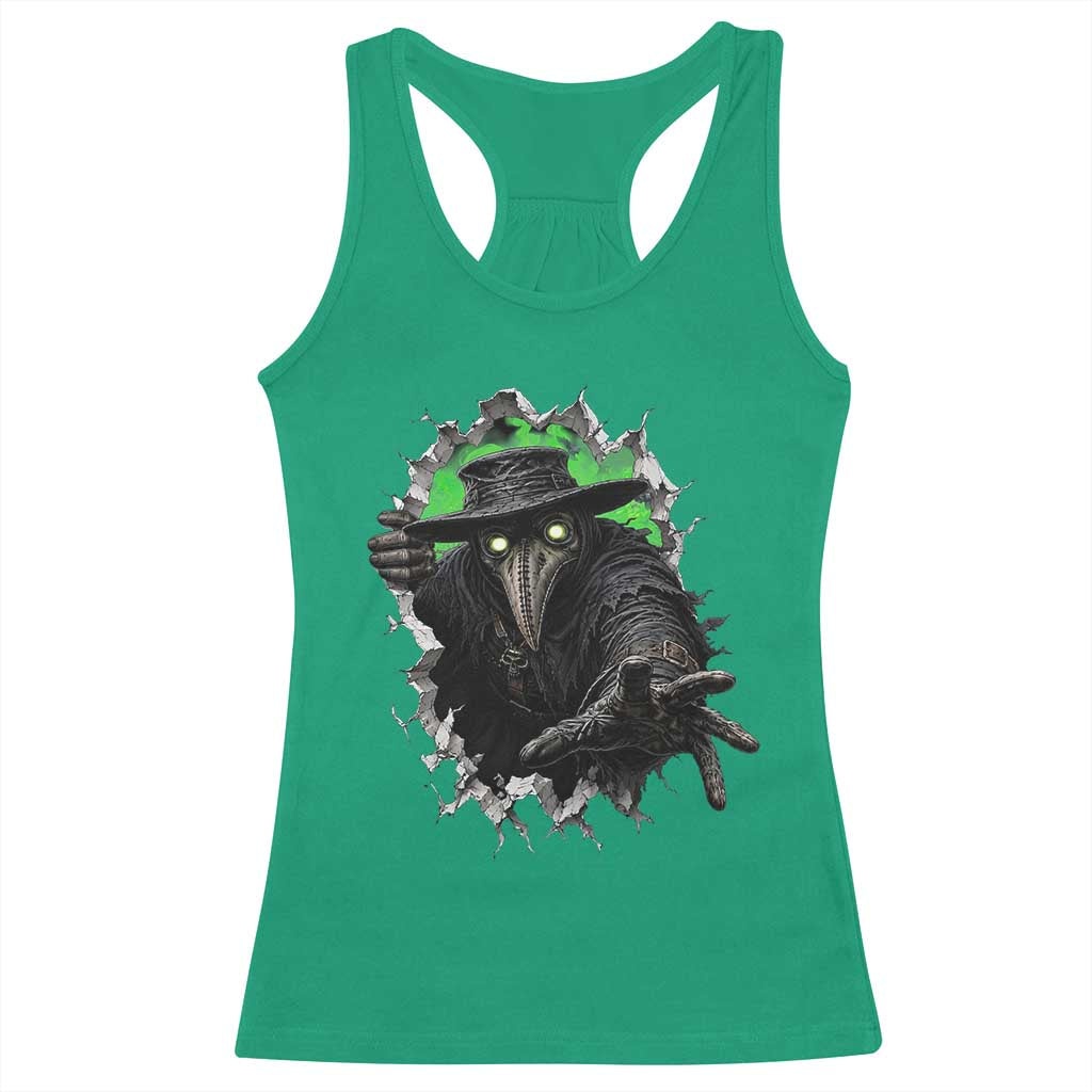 Halloween Plague Doctor Racerback Tank Top Gothic Medieval History Gift