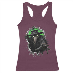 Halloween Plague Doctor Racerback Tank Top Gothic Medieval History Gift