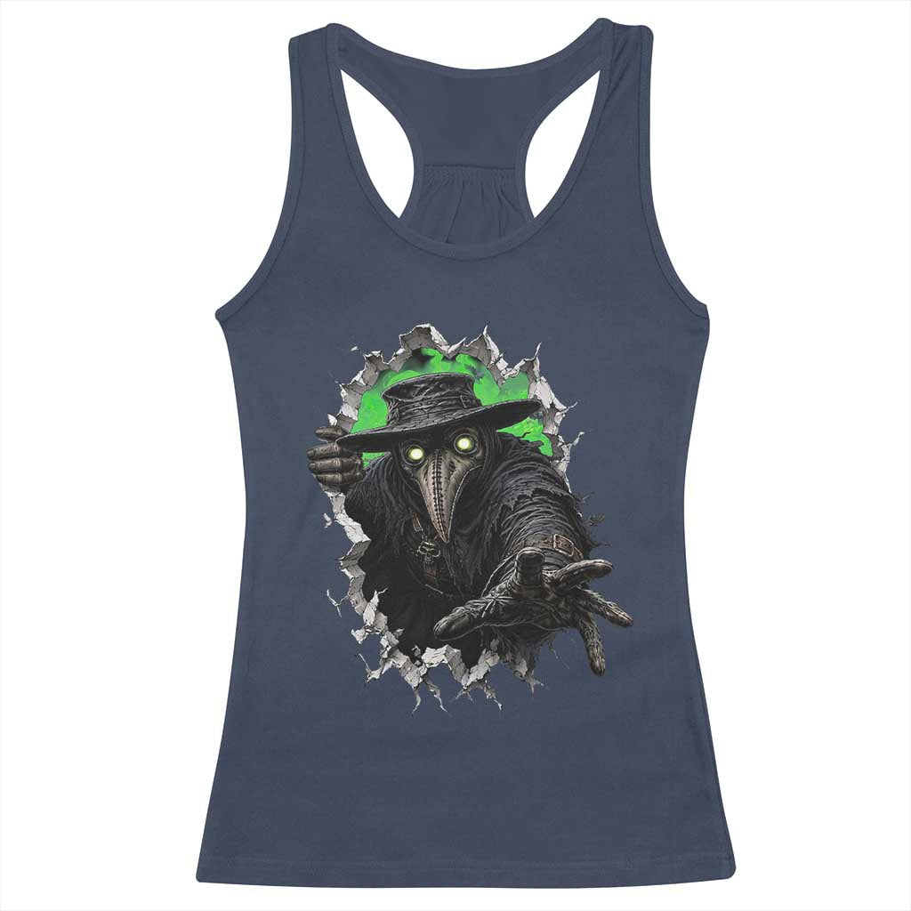Halloween Plague Doctor Racerback Tank Top Gothic Medieval History Gift