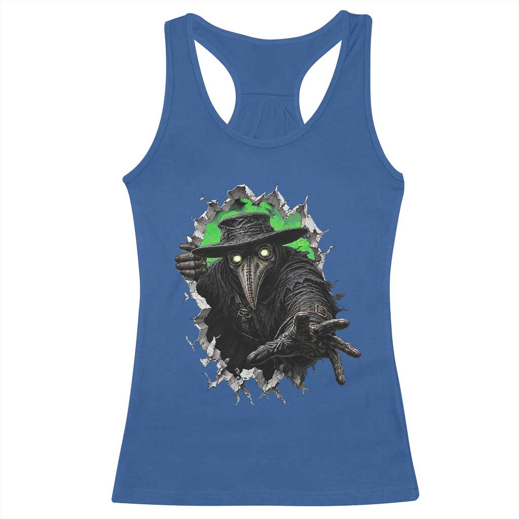 Halloween Plague Doctor Racerback Tank Top Gothic Medieval History Gift