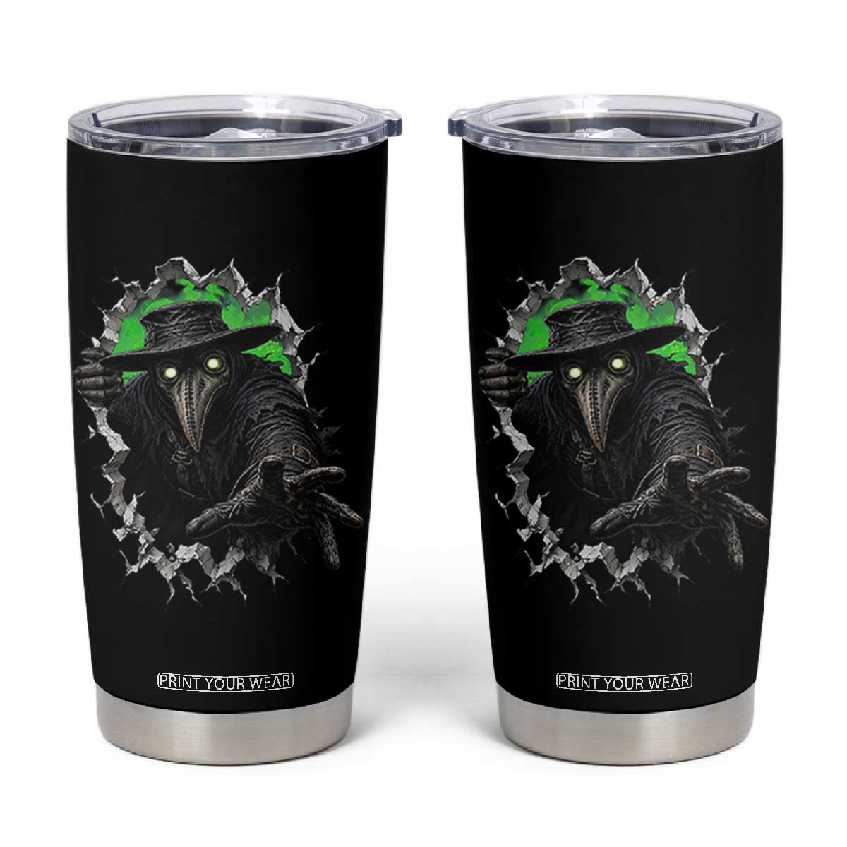 Halloween Plague Doctor Tumbler Cup Gothic Medieval History Gift
