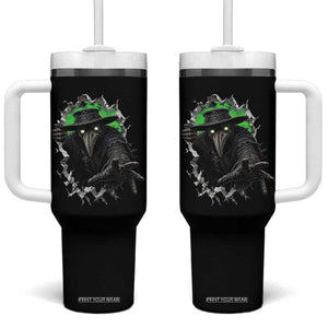 Halloween Plague Doctor Tumbler With Handle Gothic Medieval History Gift