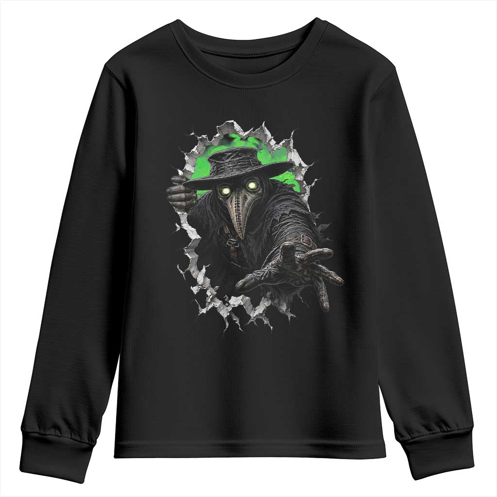 Halloween Plague Doctor Youth Sweatshirt Gothic Medieval History Gift