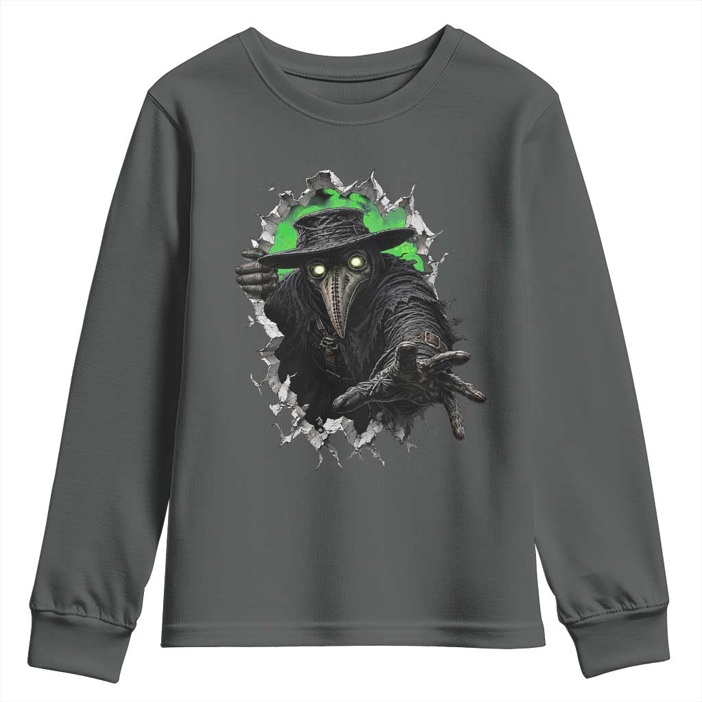 Halloween Plague Doctor Youth Sweatshirt Gothic Medieval History Gift
