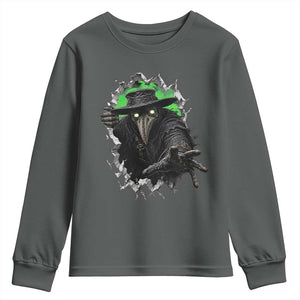 Halloween Plague Doctor Youth Sweatshirt Gothic Medieval History Gift