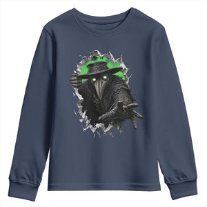 Halloween Plague Doctor Youth Sweatshirt Gothic Medieval History Gift