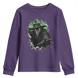 Halloween Plague Doctor Youth Sweatshirt Gothic Medieval History Gift