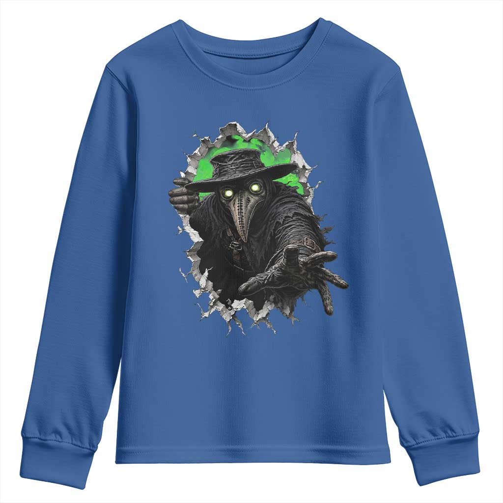 Halloween Plague Doctor Youth Sweatshirt Gothic Medieval History Gift