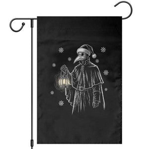 Grim Plague Doctor Santa Hat Christmas Garden Flag Dark Gothic Holiday Horror
