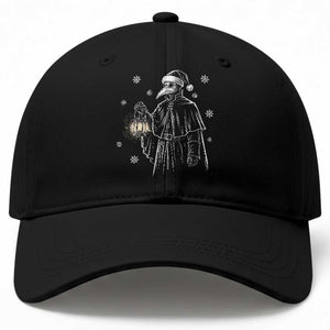 Grim Plague Doctor Santa Hat Christmas Baseball Cap Dark Gothic Holiday Horror