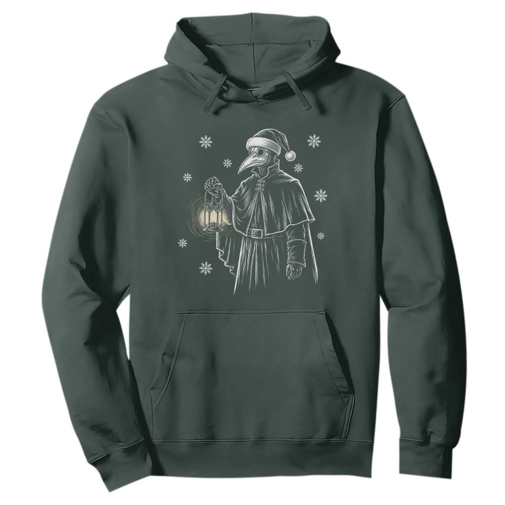 Grim Plague Doctor Santa Hat Christmas Hoodie Dark Gothic Holiday Horror