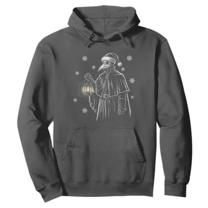 Grim Plague Doctor Santa Hat Christmas Hoodie Dark Gothic Holiday Horror